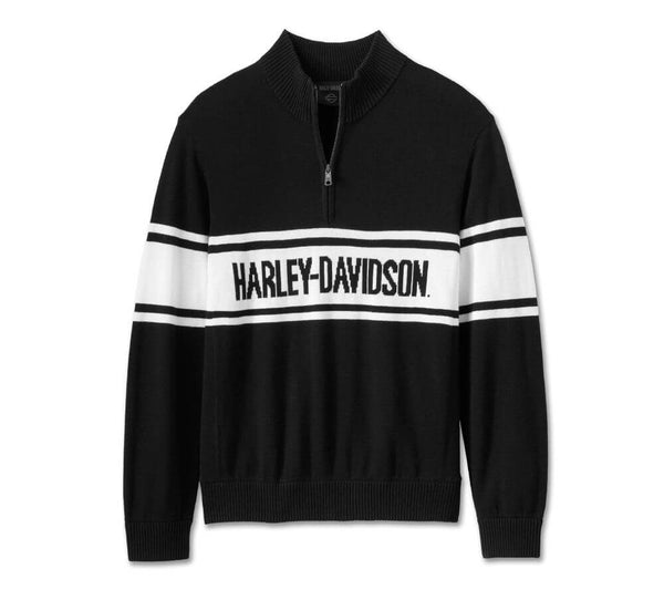 Harley-Davidson スウェット Lサイズ Harley-Davidson 1/4 Zip Sweater - Harley Black | Maidstone H-D
