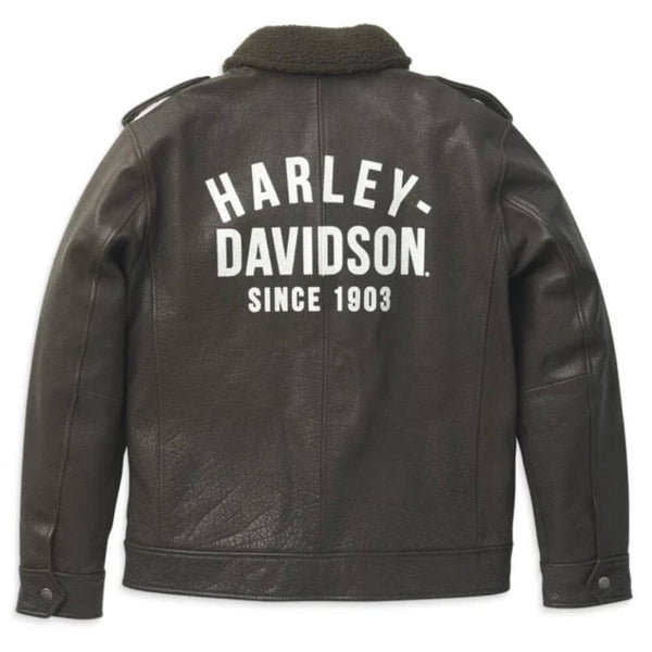Harley-Davidson Men's Auer Sherpa Collar Leather Jacket
