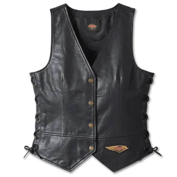 Womens leather vest near me discount