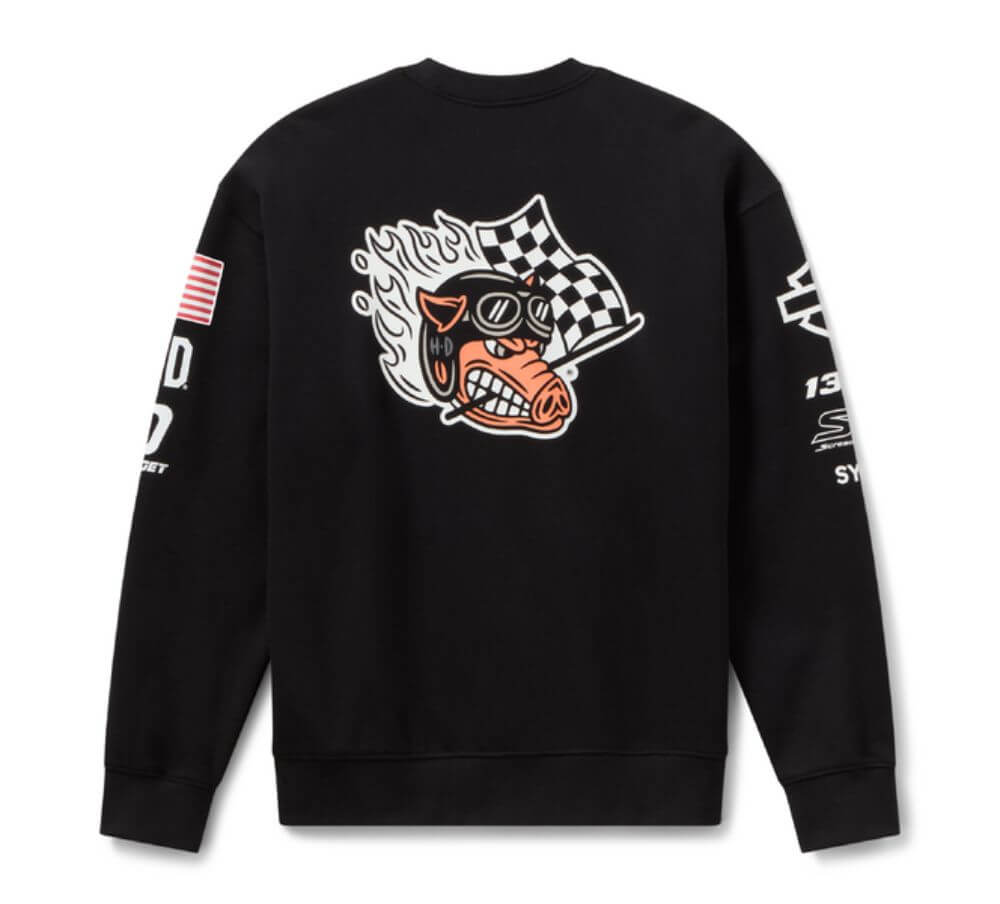 Harley-Davidson Factory Racing Crewneck Sweatshirt - Black