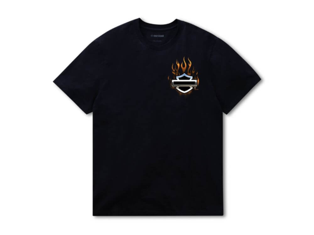 Harley-Davidson H-D LFR Short Sleeve Chrome Skull Graphic Tee