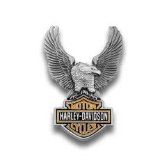 Harley-Davidson® 1.5 inch. Dark Outline Bar & Shield Logo Pin - Silver Harley-Davidson® 1.5 inch. Dark Outline Bar & Shield Logo Pin - Silver