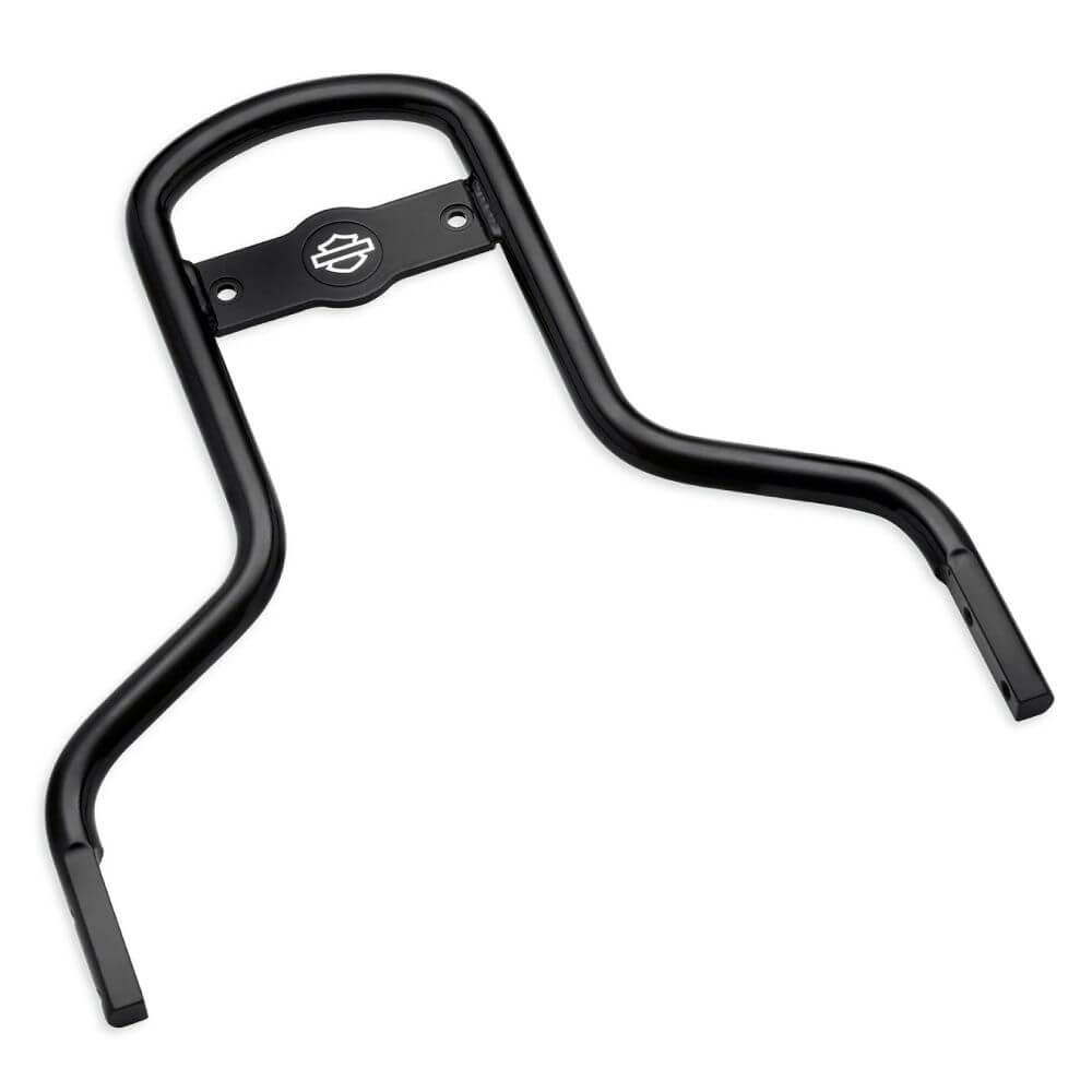 Chrome Low Medallion Style Sissy Bar Upright - 12 Inch, For Harley Davidson Softail, Dyna, Sportster (Non-Wide Tire Models)