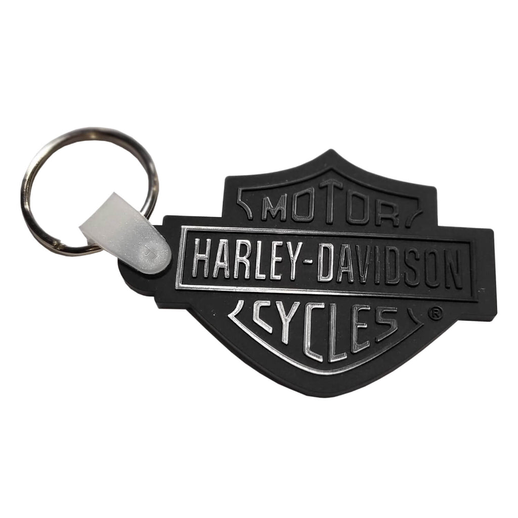 Harley-Davidson Bar & Shield Metal Key Chain – Rubber Tag Style, Official-Look Accessory