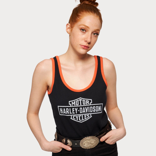 Harley-Davidson Women's Black Ultra Classic Contrast Rib Tank ...